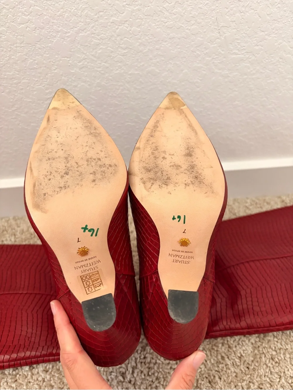 Stuart Weitzman sleek croc